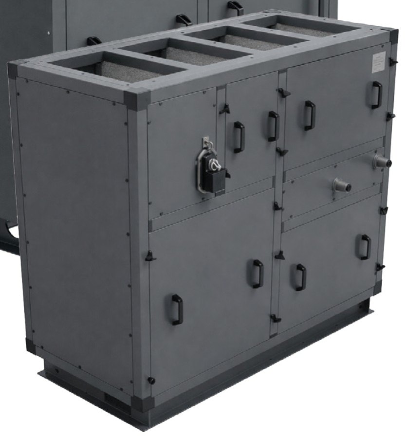 Приточно-вытяжная установка с пластинчатым рекуператором RWN-RP-800(50m)-ЕС-НЕ4,5-Vertical(N)
